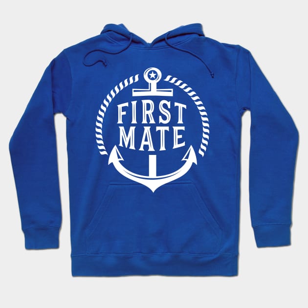 First Mate Retro Anchor Hoodie by AntiqueImages